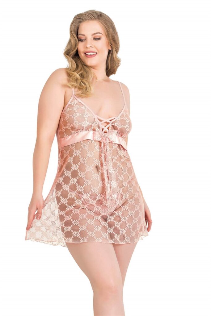 Deluxerie Babydoll-Set für Große Größen Paola